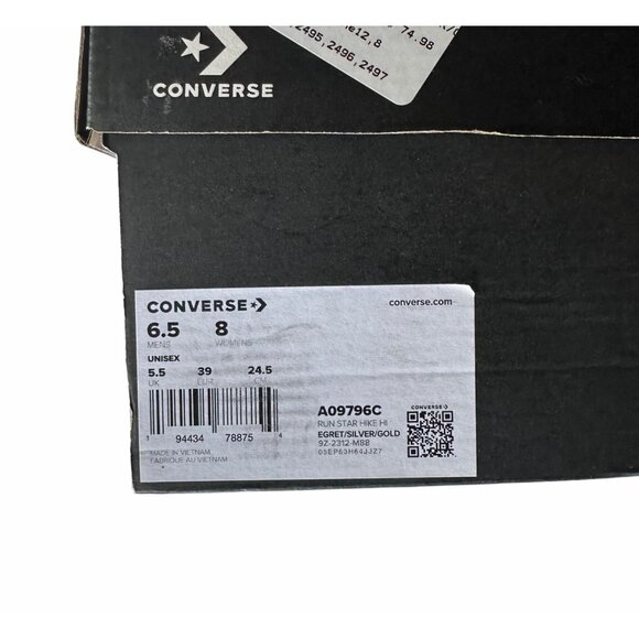 ❤️Converse Run Star Hike Hi Platform 8 Womens Shoes Beige Purple Sneaker A09796C - Picture 7 of 11